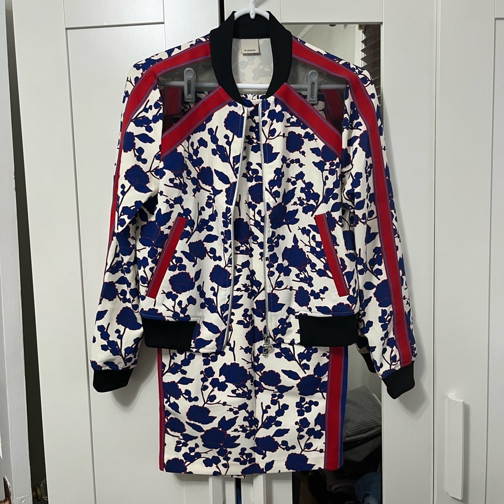 Pinko Skirt and Bomber Jacket Set